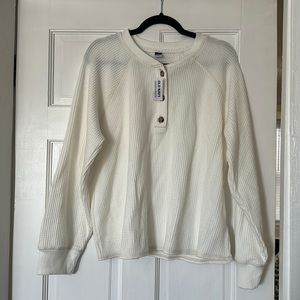Waffle knit long sleeve